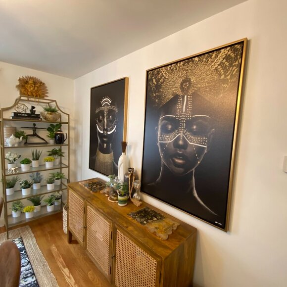 Oliver Gal "Queenly Reign of Gold I" Framed Artwork - Picture 4 of 5